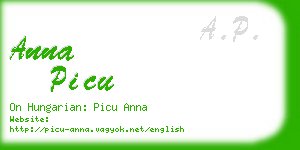 anna picu business card